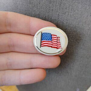 Lenox American flag brooch
